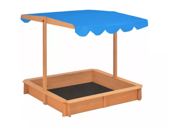 Bac à sable avec bois marron 115 x 115 x 115 cm 02_0005055