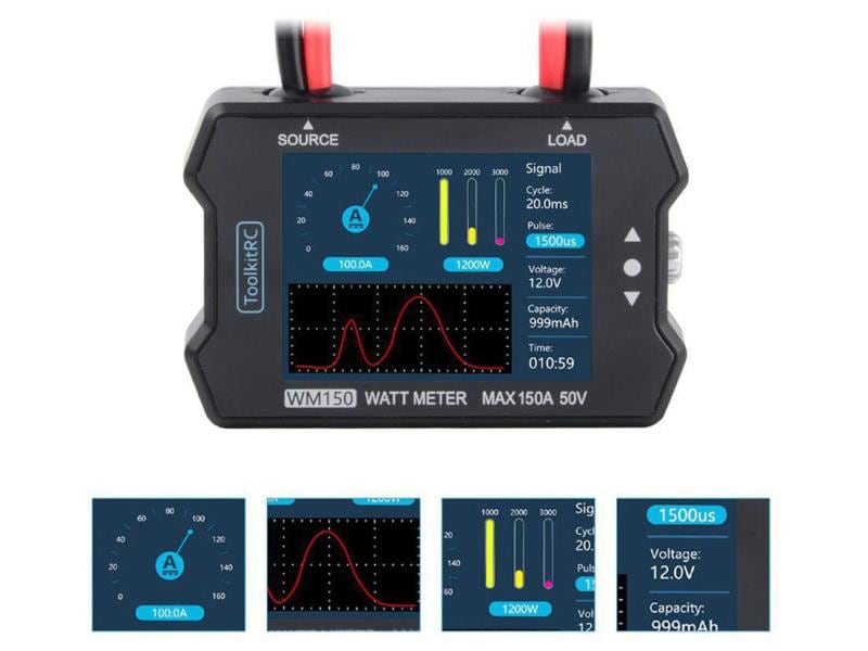 ToolkitRC Akkutester WM150 Advanced Watt & Power Meter Akkutester