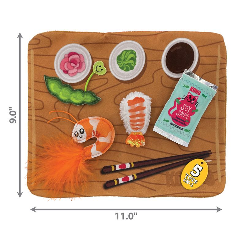 Lot de jouets KONG Pull-A-Partz Sushi