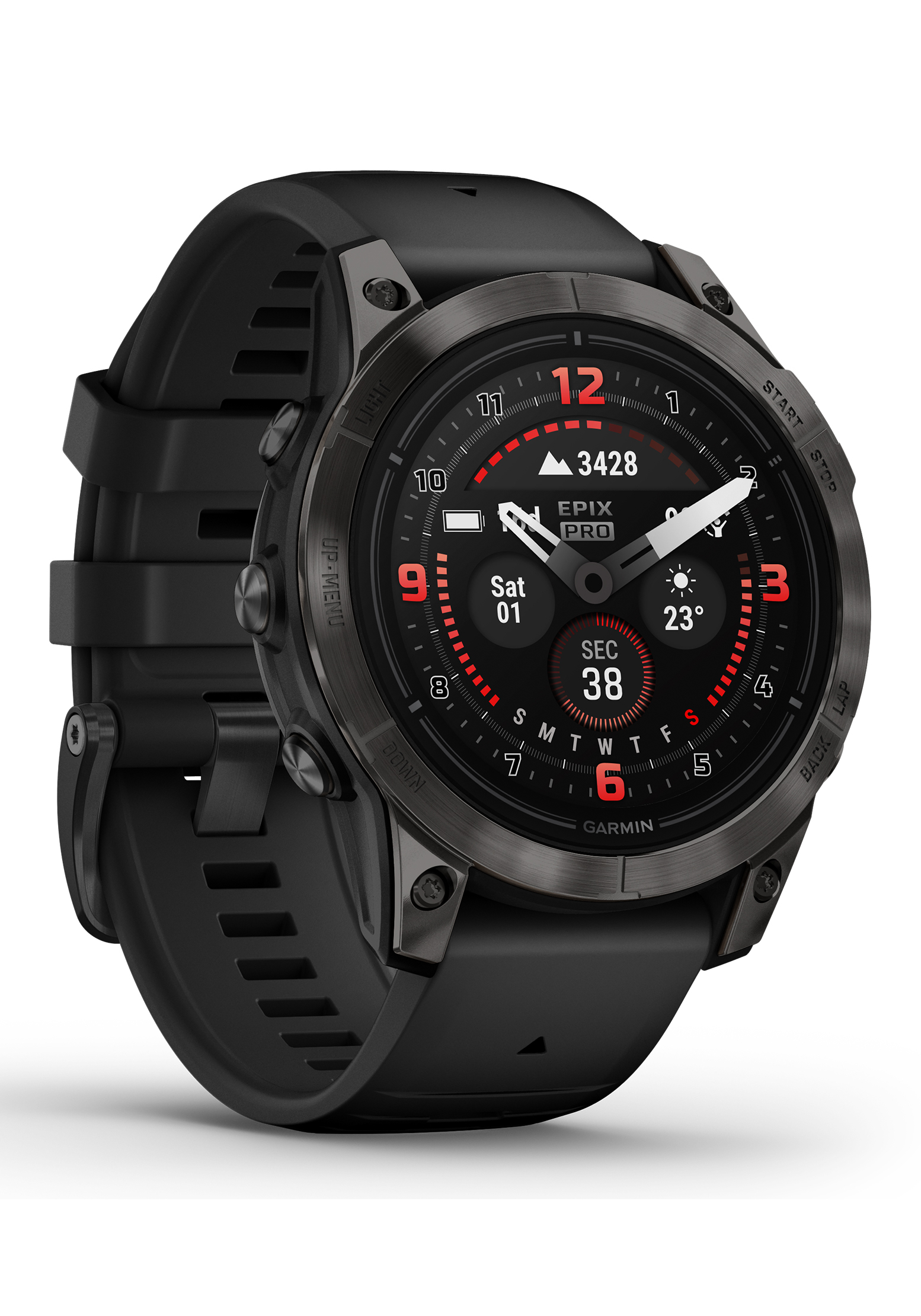 Garmin EPIX 2 Pro Sapphire Carbongrau Schwarz 010-02803-11