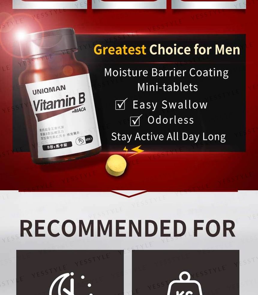 BHK's - Uniqman Vitamine B + Maca Tablet