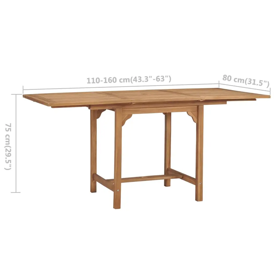 vidaXL - Tuintafel - Bruin - Hout
