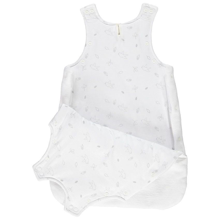 Gigoteuse spéciale prématuré à manches longues amovibles en polyester doublée coton TOG 3 - Blanc