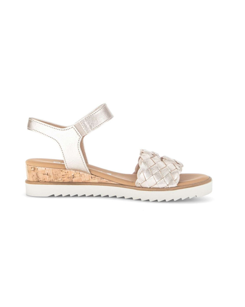Gabor - flet sandal - Guld