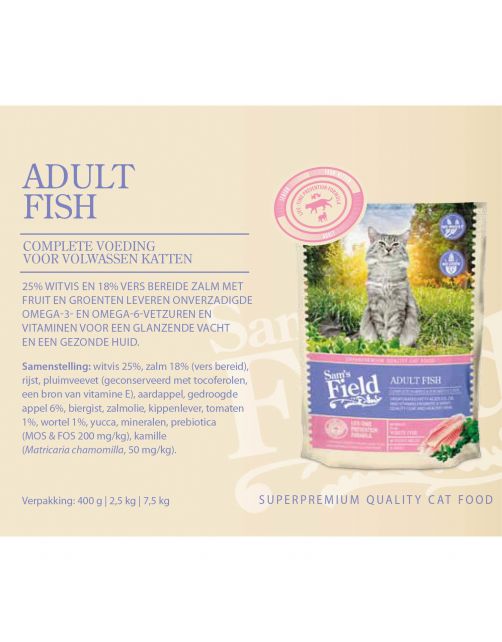 Sam's Field Cat Adult Vis - Kattenvoer