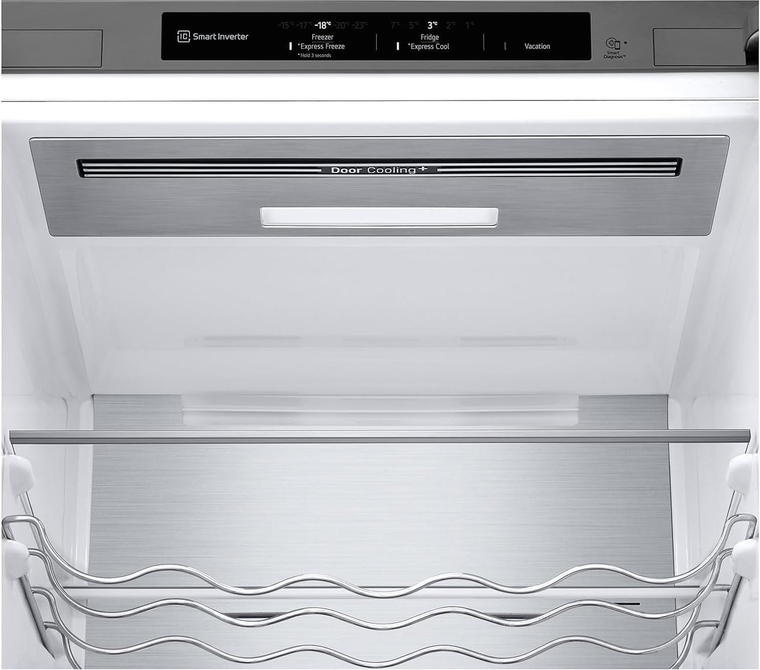 LG GBB92MBB3P, Klasse A-20%, 381 L, Kühl-/ Gefrierkombination mit Innendisplay, Frische Features, DoorCooling+, Variables Ablagefach für XXL-Stauraum, 59,5 x 67,5 x 203 cm ꟷ Metal Sorbet