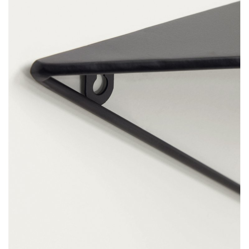 Étagère Teg prisme en acier avec finition noire 40 x 20 cm