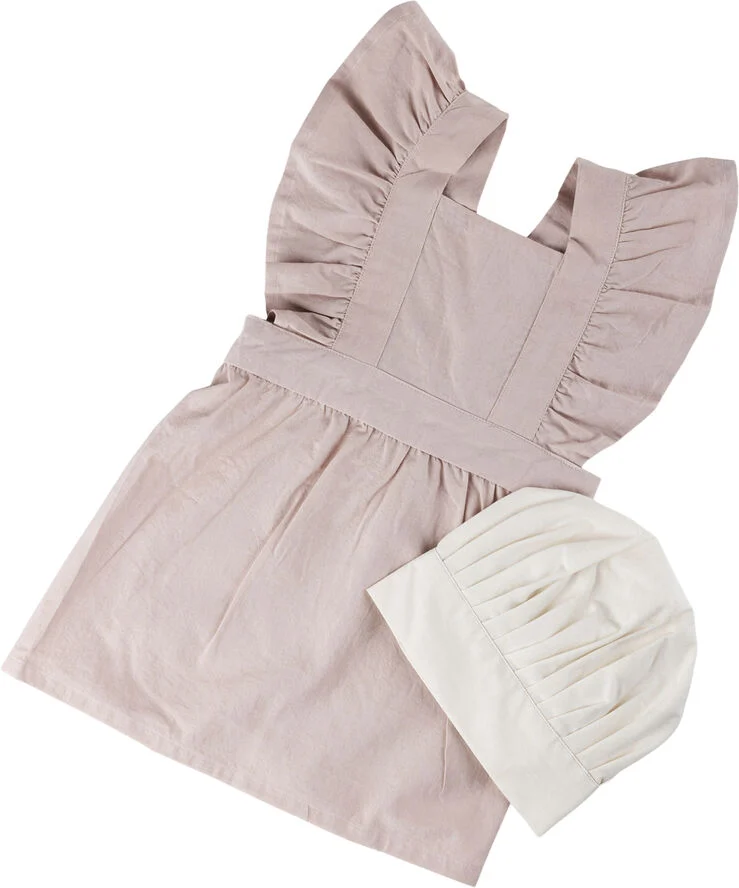 Sebra Brneforklde m/kokkehue, dusty pink/classic white