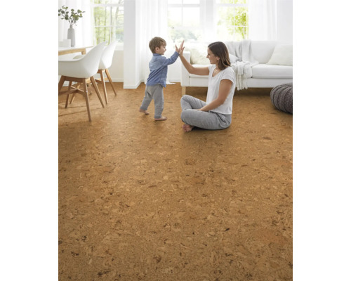 Kurkvloer Evora bruin 30x60 cm 4 mm dik verpakking van 10