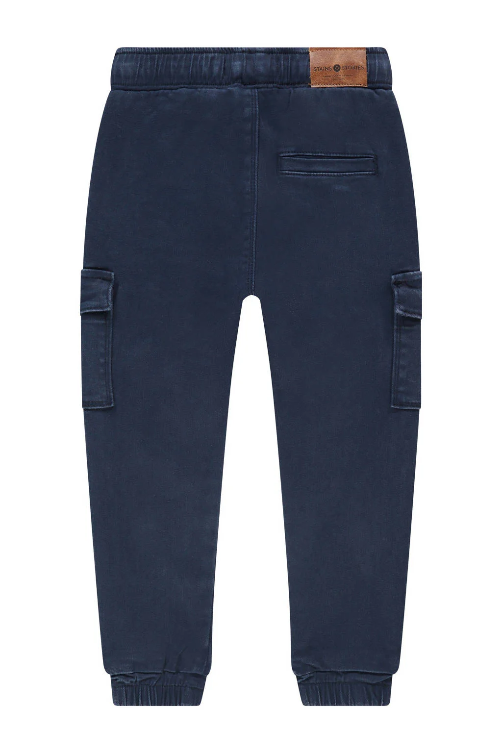 Stains&Stories regular casual broek donkerblauw