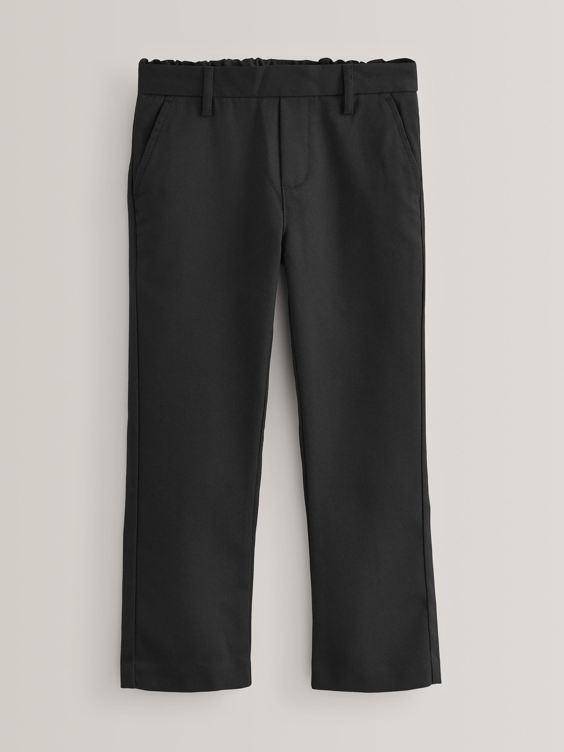 Zwart - Formele schoolbroek met rechte pijpen (3-17jr)