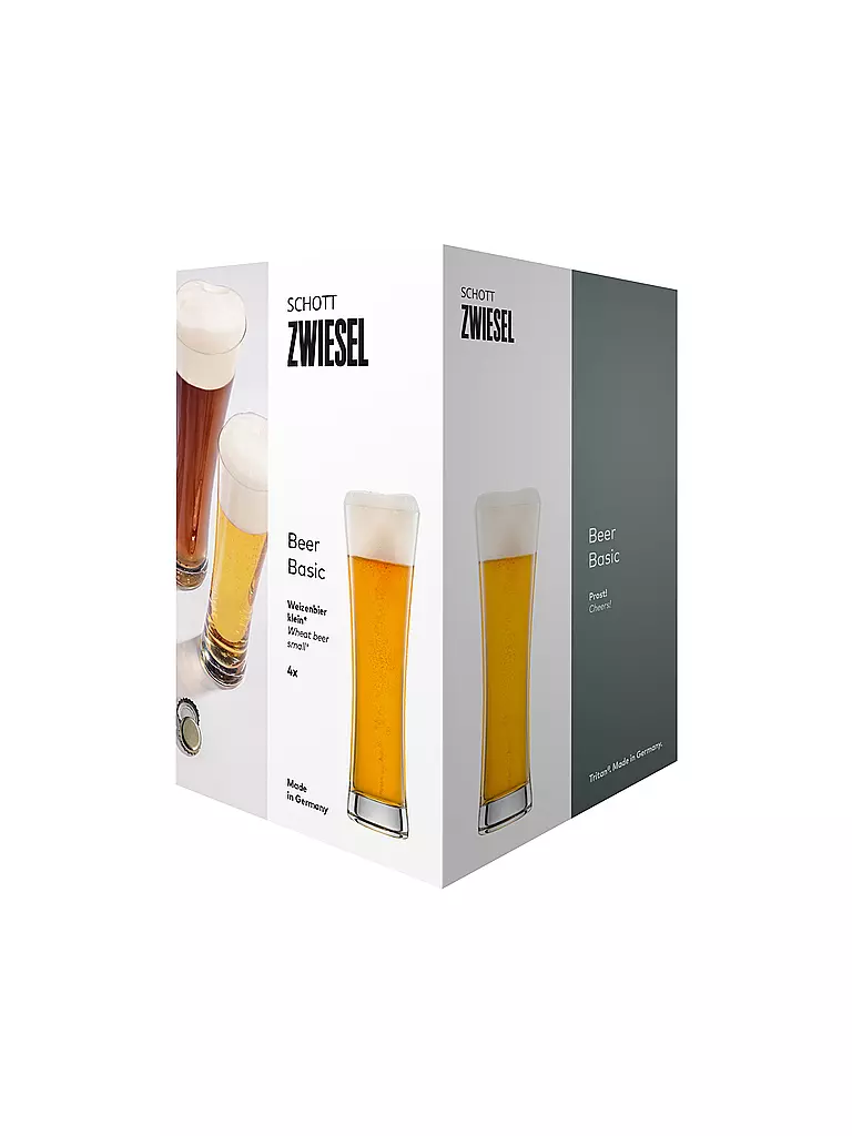 ZWIESEL GLAS Bierglas 4er Set WEIZENBIER 0,3l transparent