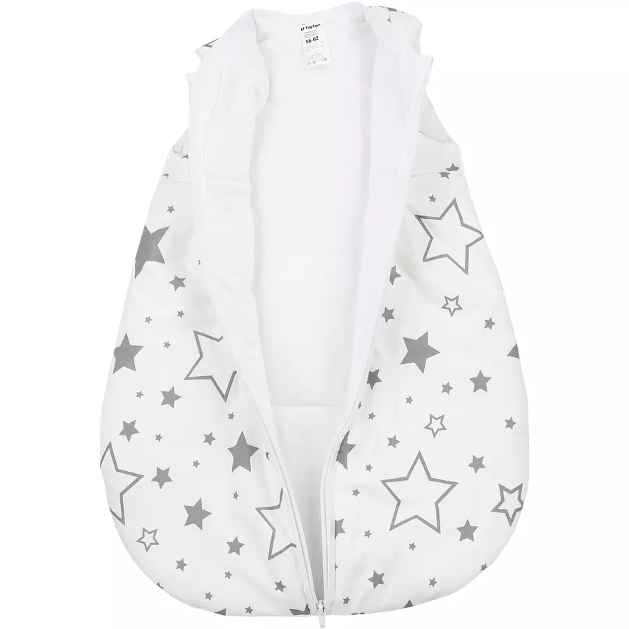 TupTam Baby Ganzjahres Schlafsack Ärmellos Wattiert weiß Modell 1