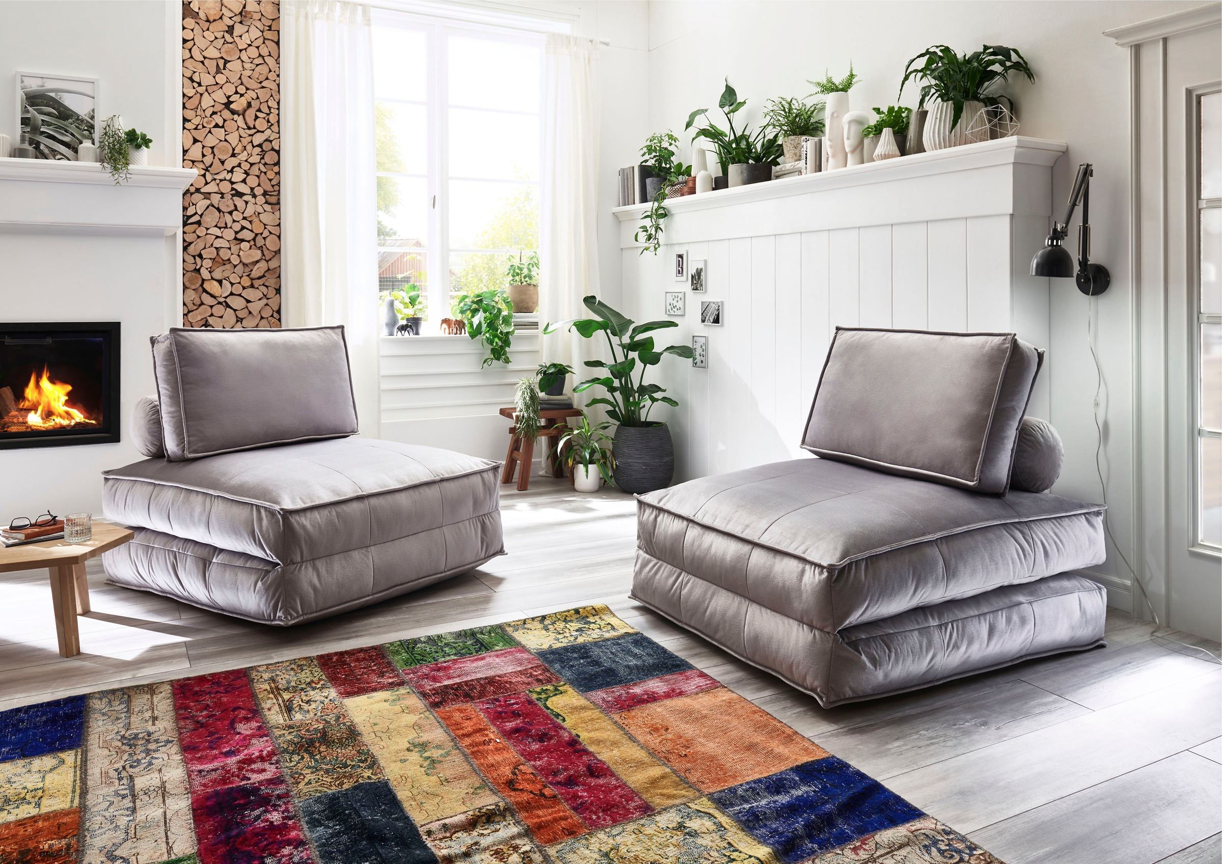 ATLANTIC home collection XXL-Sessel »Miro« XXL-Sessel wandelbar zum Gästebett