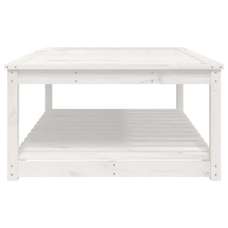 vidaXL - Tuintafel - Wit - Grenenhout - 121 x 82.5 x 45 cm