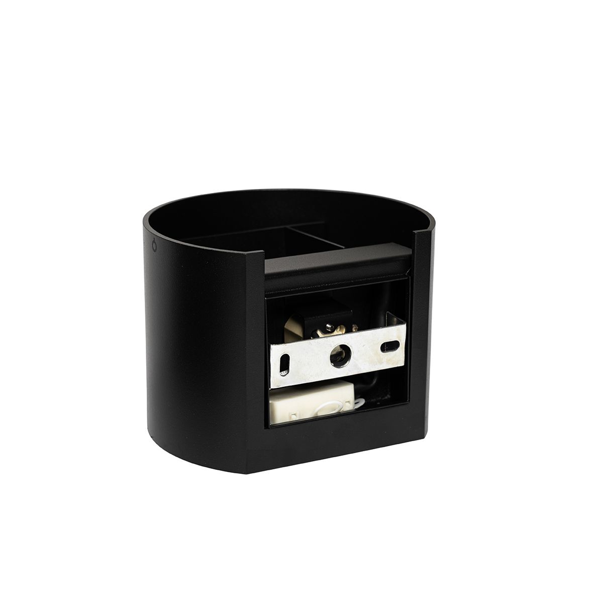 Moderne wandlamp zwart met lichteffect rond - Edwin