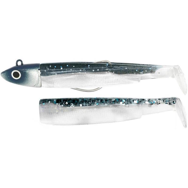 Kit Leurre Souple Arme Fiiish Combo Black Minnow 90 + Tete Plombee Off Shore