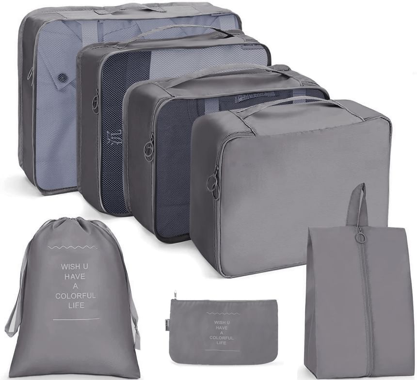 Evorest Bags - Set van 7: Reis-inpakkubus kledingorganizer (verschillende ontwerpen)