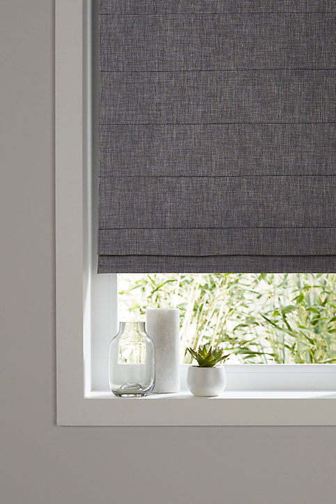 Store bateau tamisant GoodHome Soyo gris foncé 120 x 160 cm