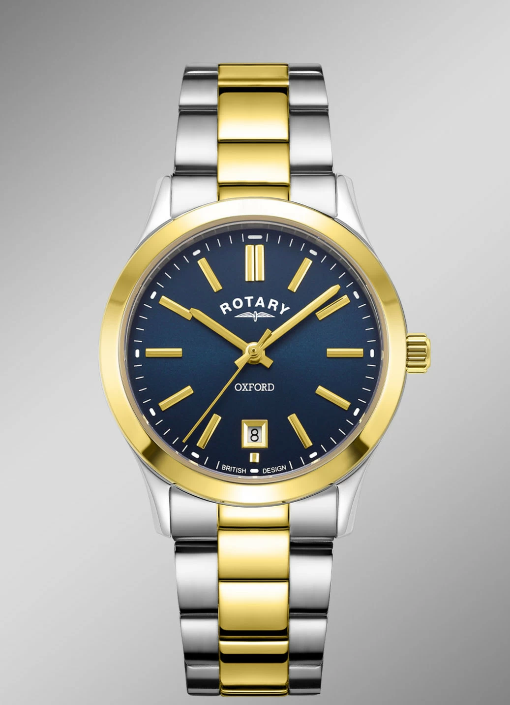 Rotary Quartz-Damenuhr mit Edelstahlbandgehäuse