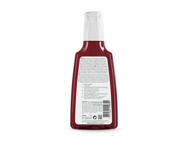 RAUSCH Shampoo Weidenrinde Spezial 200 ml Anti-Schuppen Shampoo hilft bei fettigen Schuppen und Juckreiz