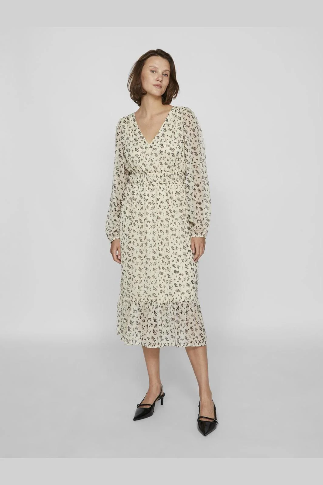 Vila Vielli L/S Frill Midi Dress #5