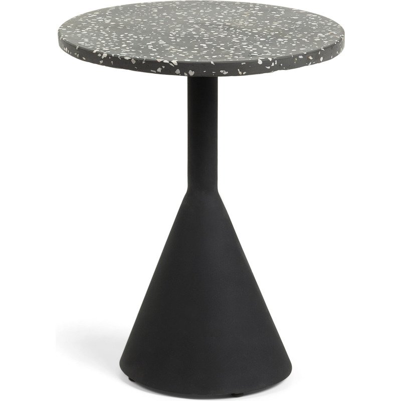Table d'appoint Delano en Terrazzo Ø 40 cm noire