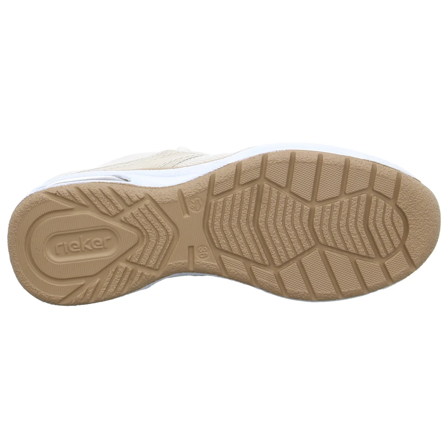 RIEKER Sneaker Beige Textil  Ready 2 Go