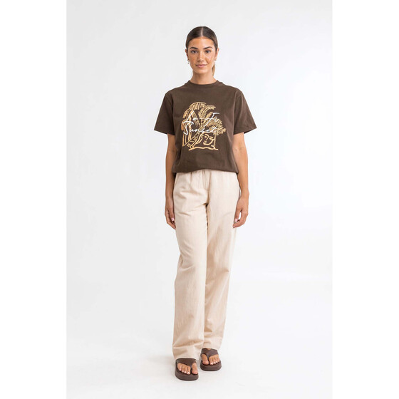 Rhythm Lo Fi Sunset Ss T-Shirt Dark oak Women FA22
