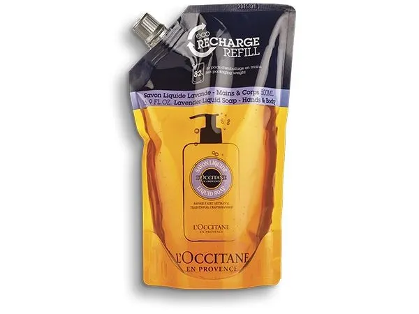 L''Occitane Shea Hands & Body Lavender Liquid Soap Refill, Hud, Flydende sæbe, Genopfyldningspose, Rengøring, Frankrig, AQUA/WATER - HELIANTHUS ANNUUS (SUNFLOWER) SEED EXTRACT - COCONUT ACID - POTASSIUM HYDROXIDE -...