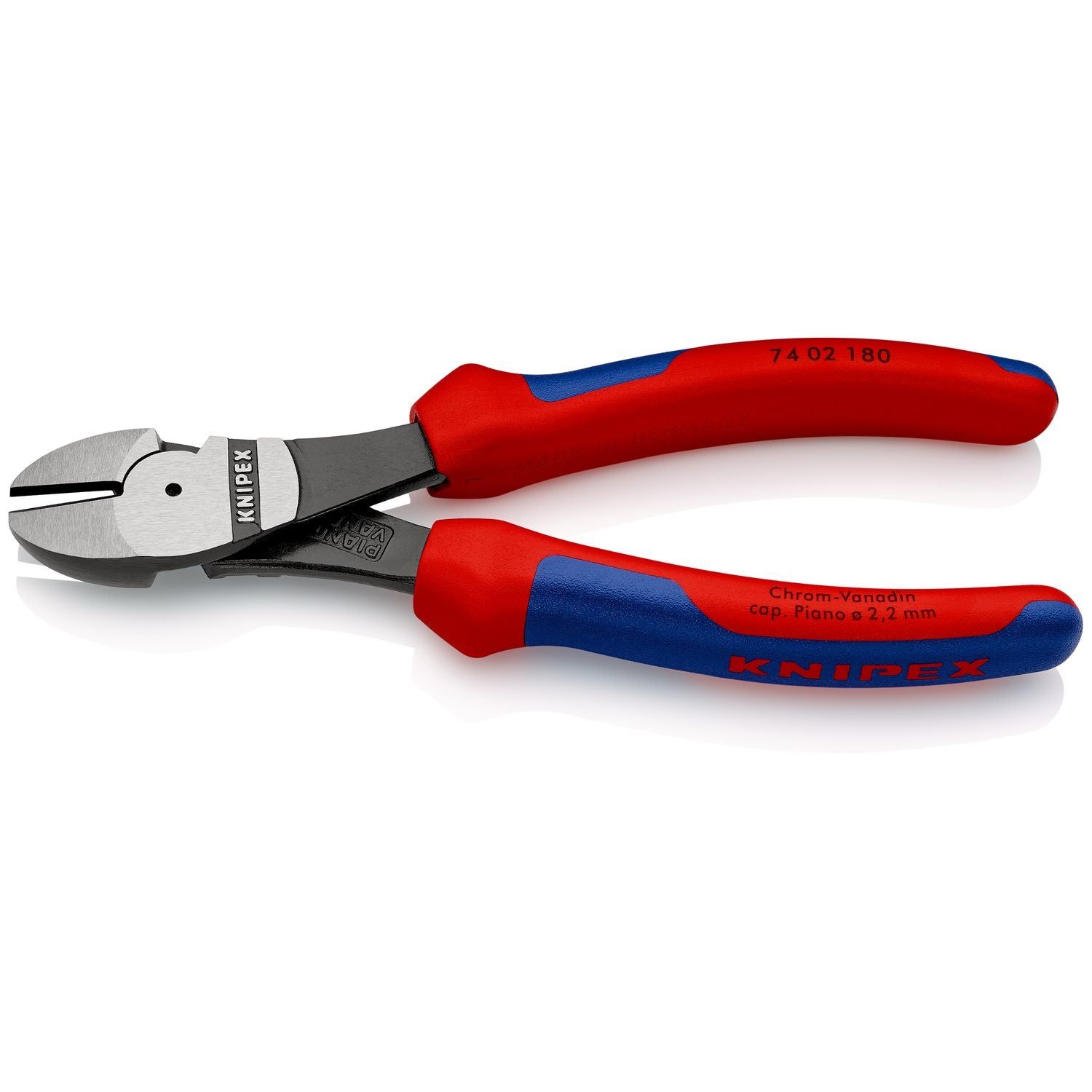 Knipex 74 02 180 Kracht-Zijsnijtang Gepolijst Comfort 180mm