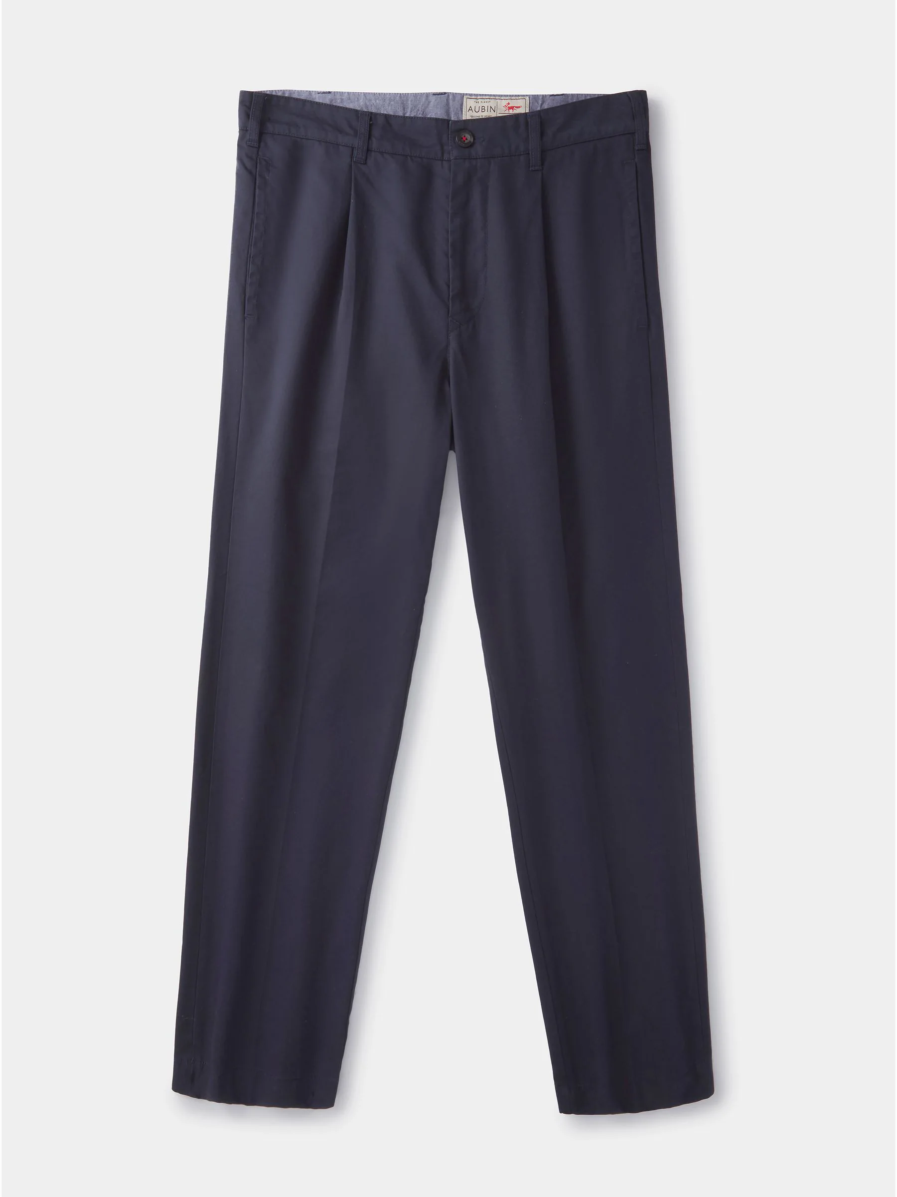 Blauw - Aubin Stickney broek van 100% katoen met relaxte pasvorm