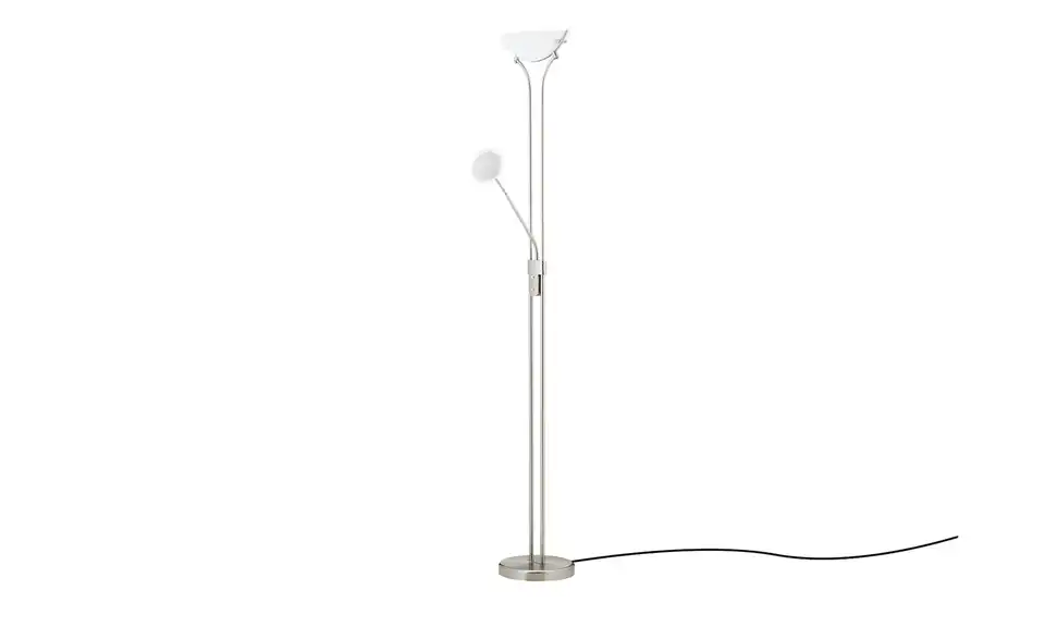 KHG LED Fluter 2-flammig matt, edelstahlfarben, silberfarben