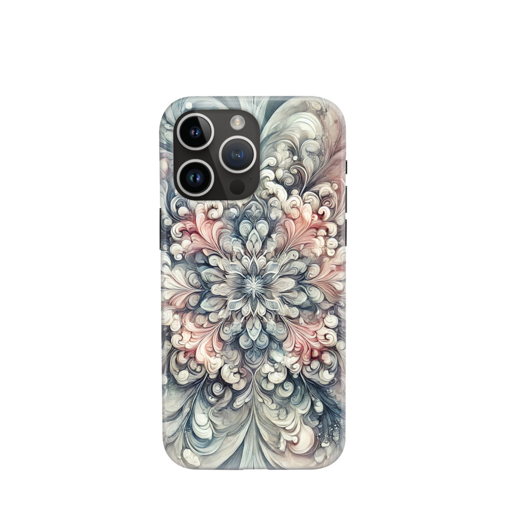iPhone 14 Pro Max Hybrid (Kunststoff / Gummi) Hülle Aquarell Mandala - Rosegold