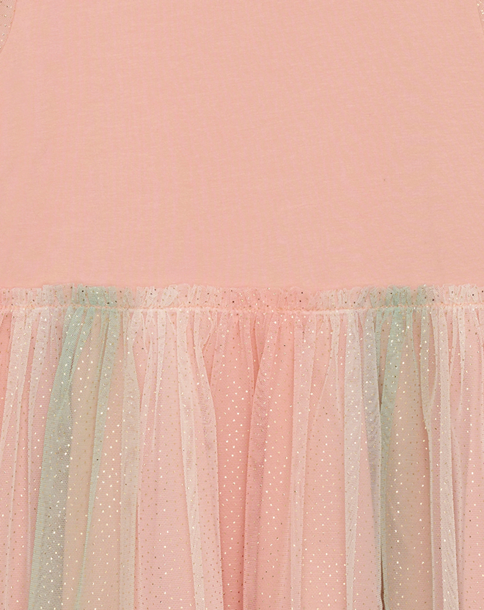 Kurzarmkleid TÜLL in peach beige