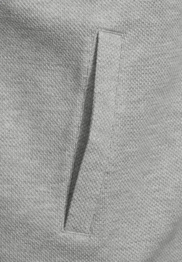 Sweatjacke mit Zipper - silver grey melange
