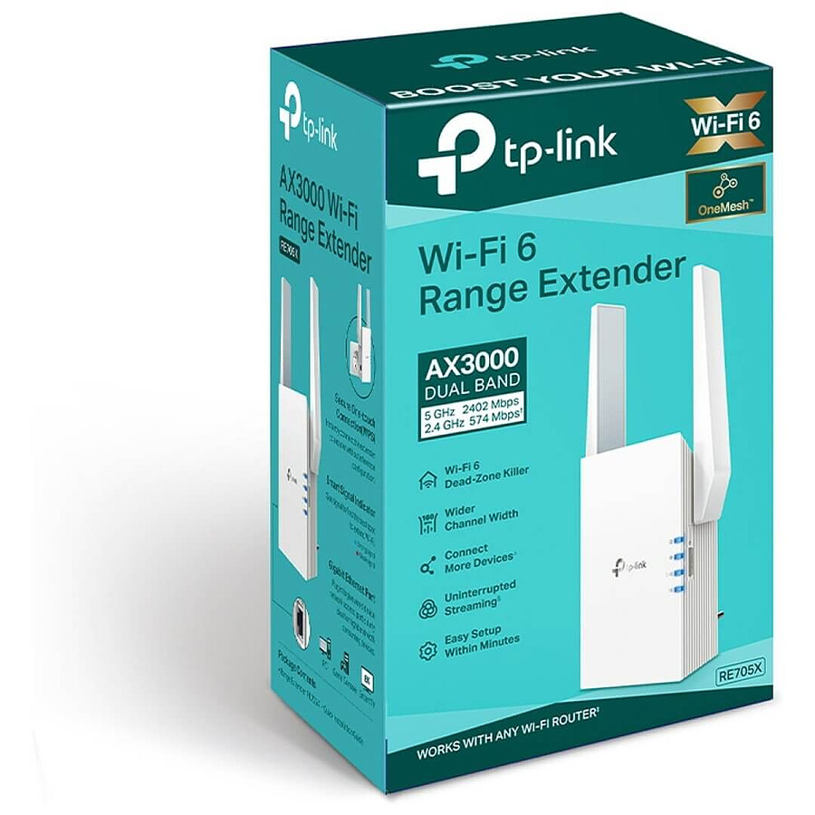 TP-Link RE705X - Répéteur WiFi Mesh AX3000