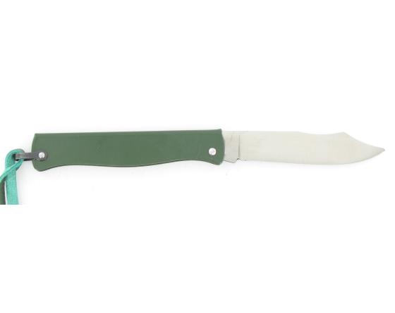 Douk Douk 160 Inox - Manche Acier couleur VERT - GAINE CUIR Couteau de poche Le Thiers par Cognet Douk Douk