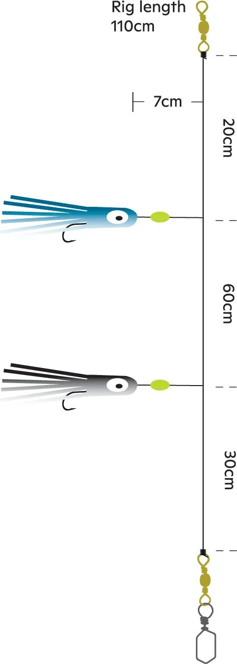 Kinetic Kinetic Sabiki Blekksprut Maxi #8/0