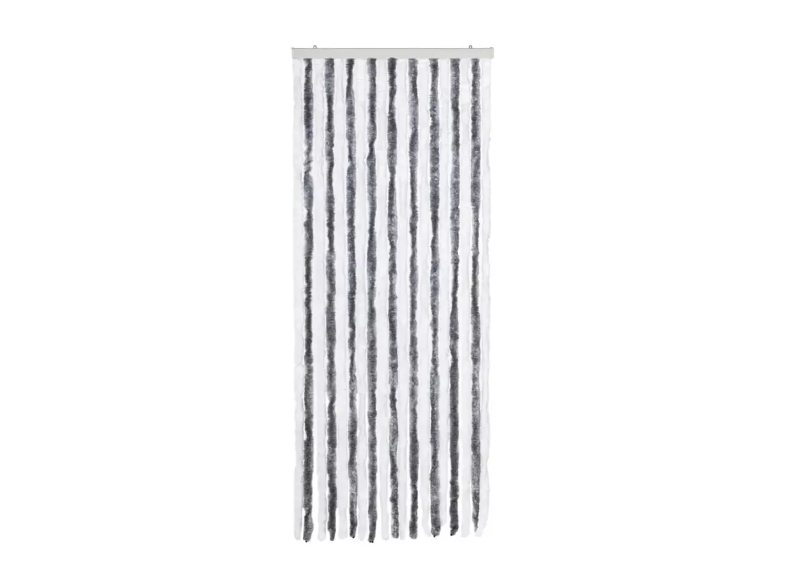 Moustiquaire Gris et blanc 56 x 185 cm Chenille