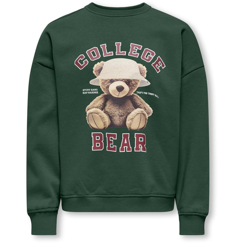 Køb kids ONLY Pineneedle Collage Kogbila L/S Ovz Bjørn O-Neck Swt Noos
