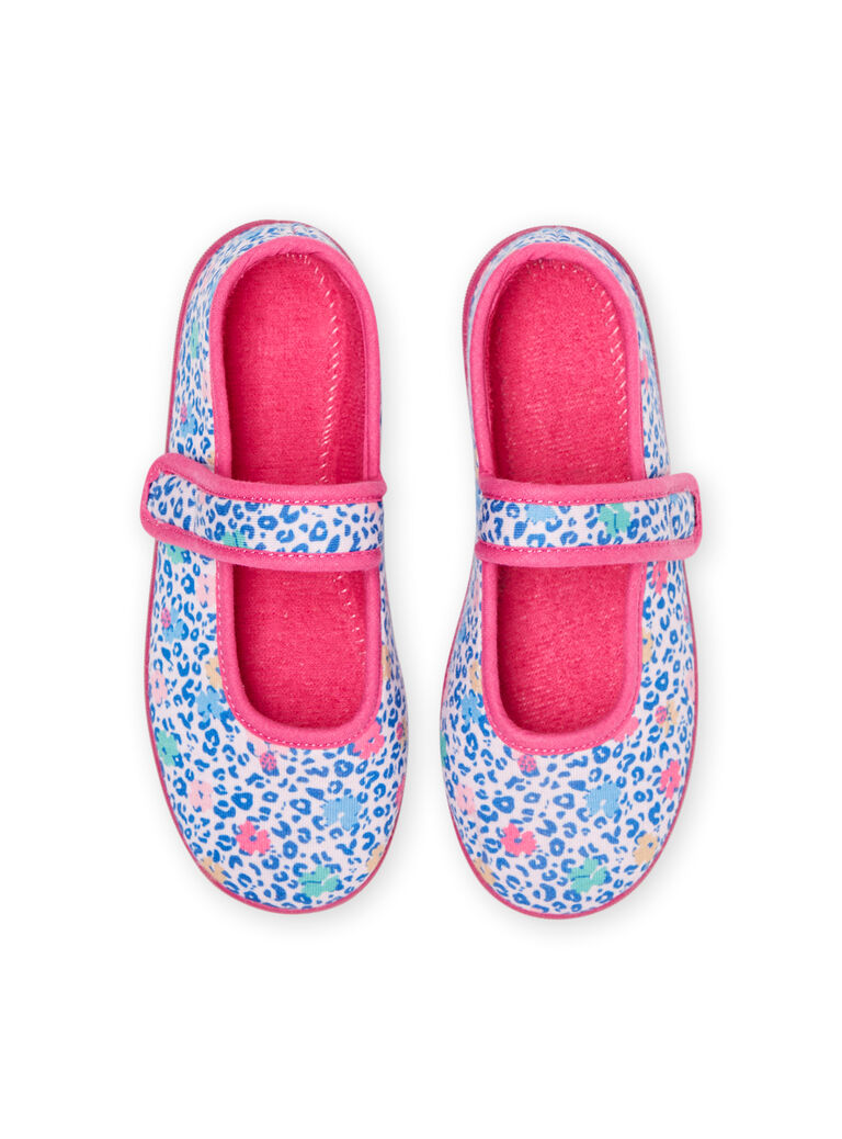 Ballerines multicolores à imprimé léopard enfant fille