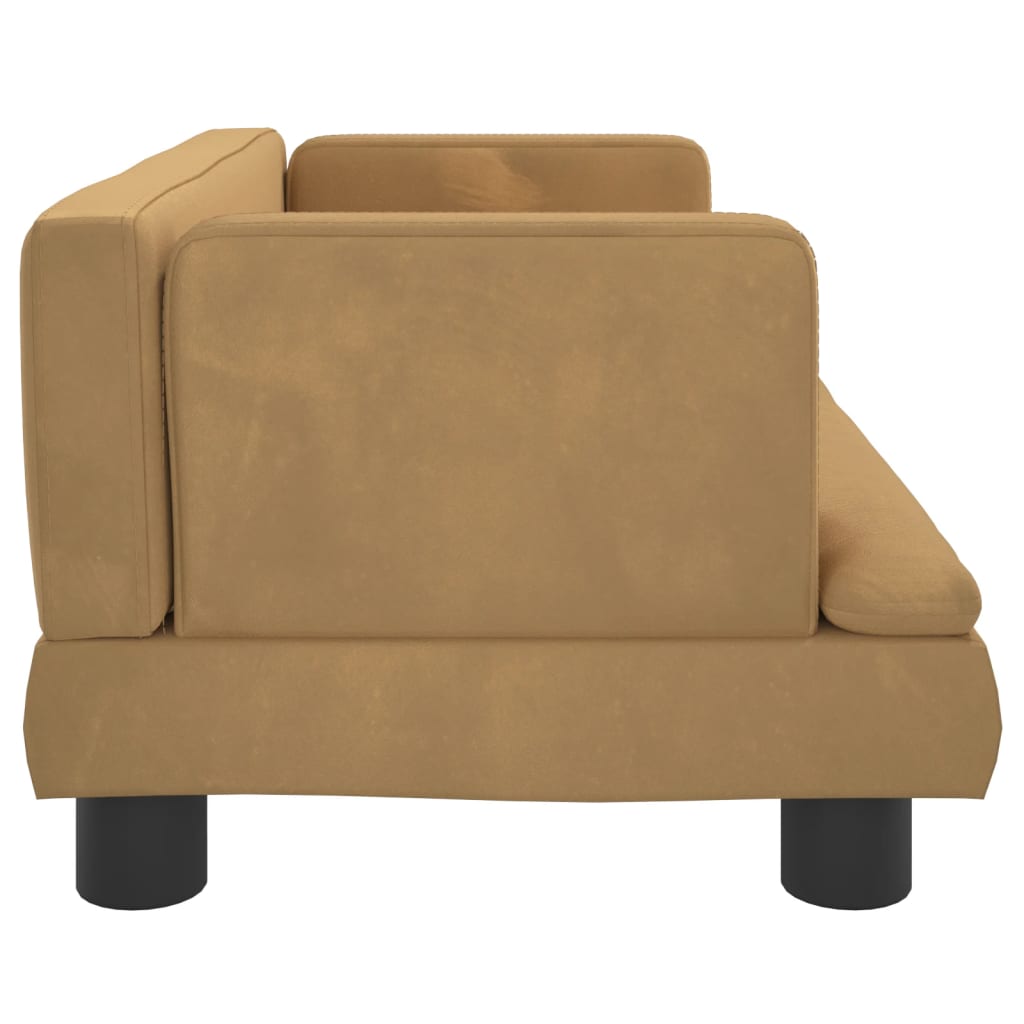 Cama para cães vidaXL em veludo marrom, 60x40x30 cm