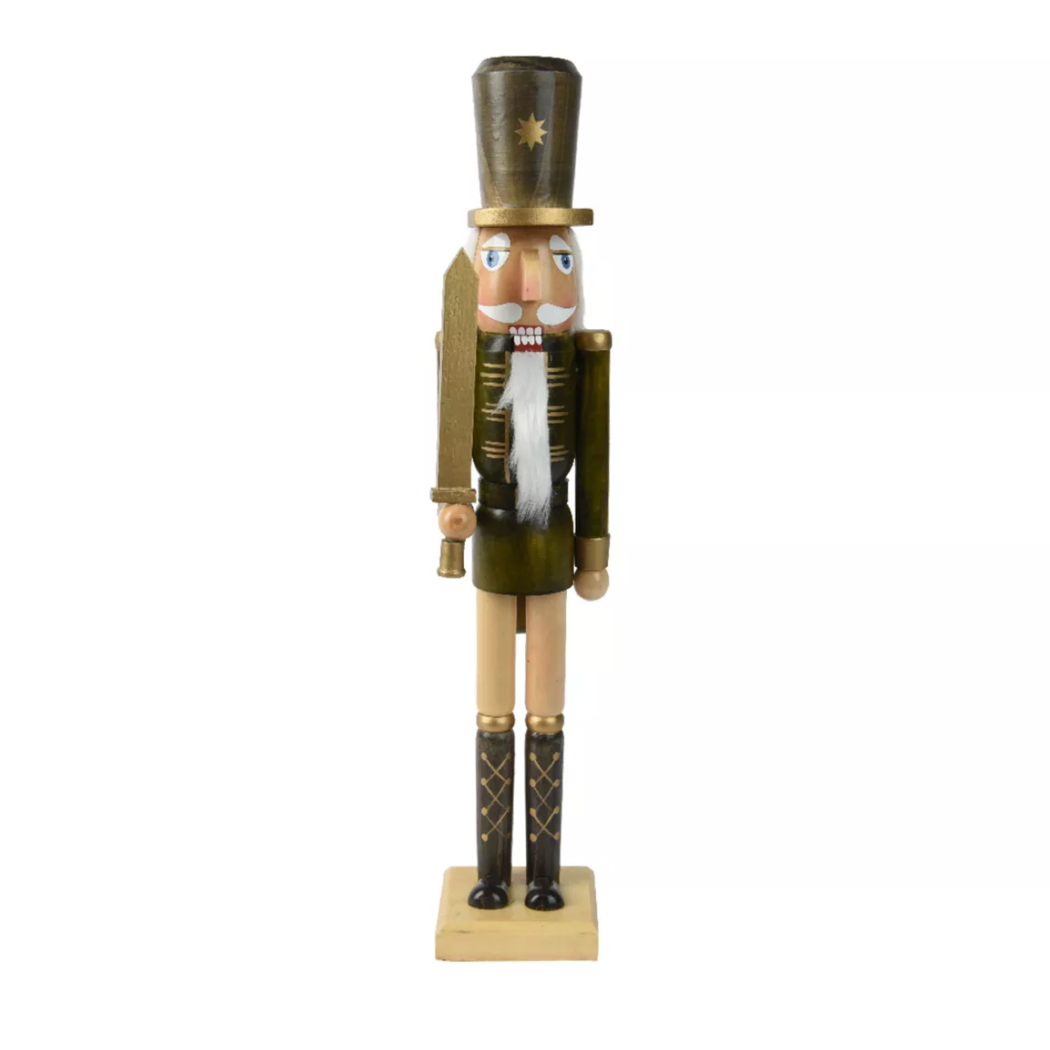 Soldat Casse-noisette en bois (H50 cm) Gauvain et son épée dorée