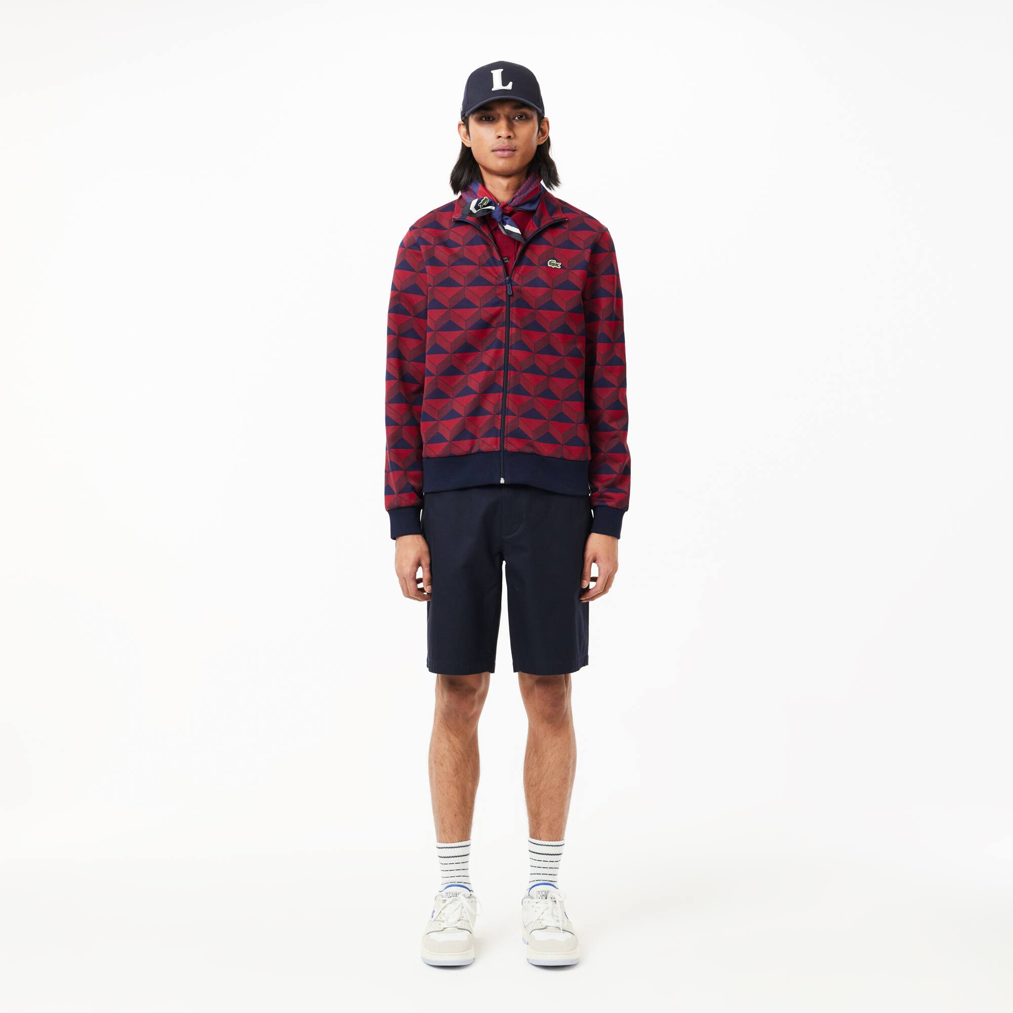 Sweatshirt mit Robert George Jacquard-Motiv Sweatshirts - Blau - Lacoste - Unisex