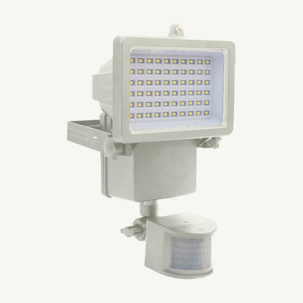 Projecteur solaire blanc à détection de mouvements - 1000 lumens - chromex
