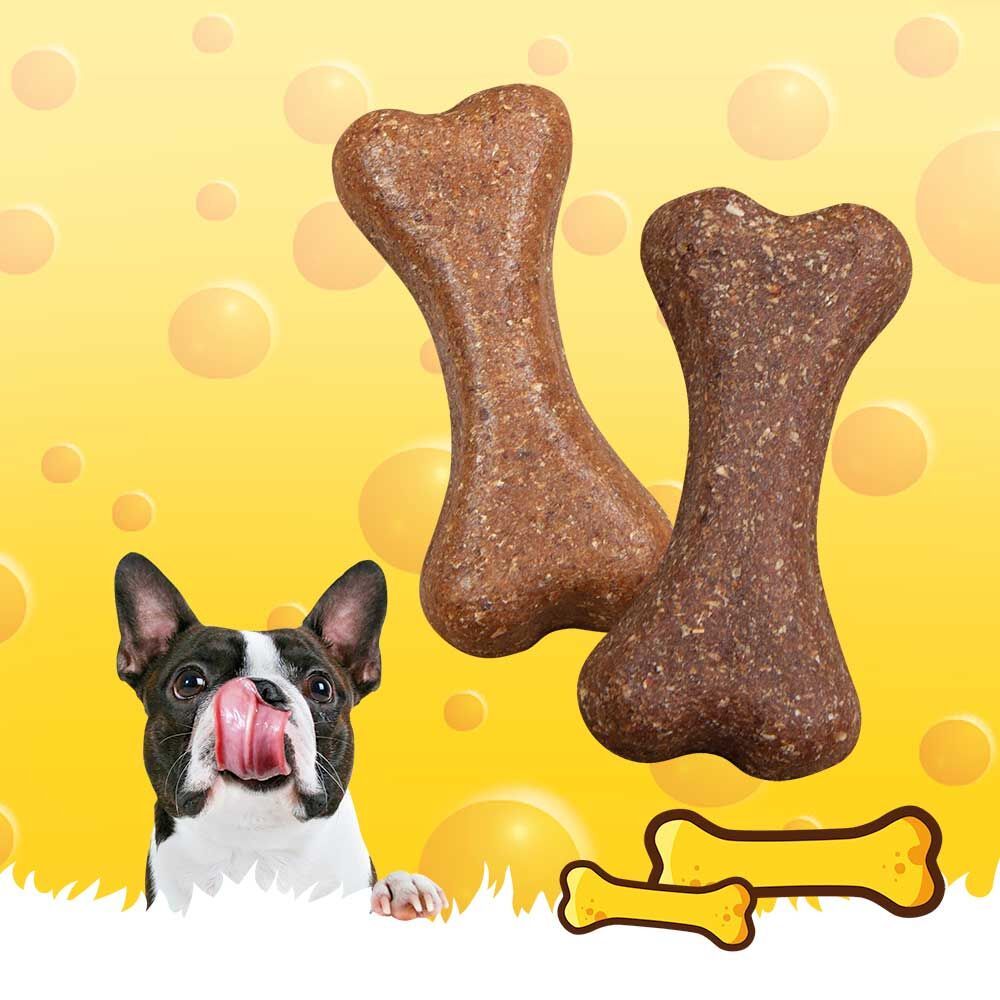 für Seniorhunde - PLUTOS® Käse Kauknochen - neuartiger Milchprotein Kauknochen