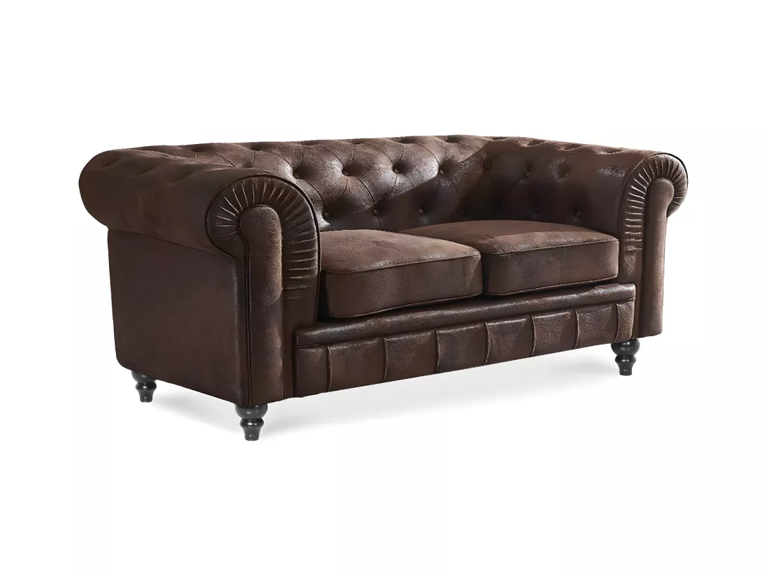 Canapé Chesterfield 2 Places Vintage