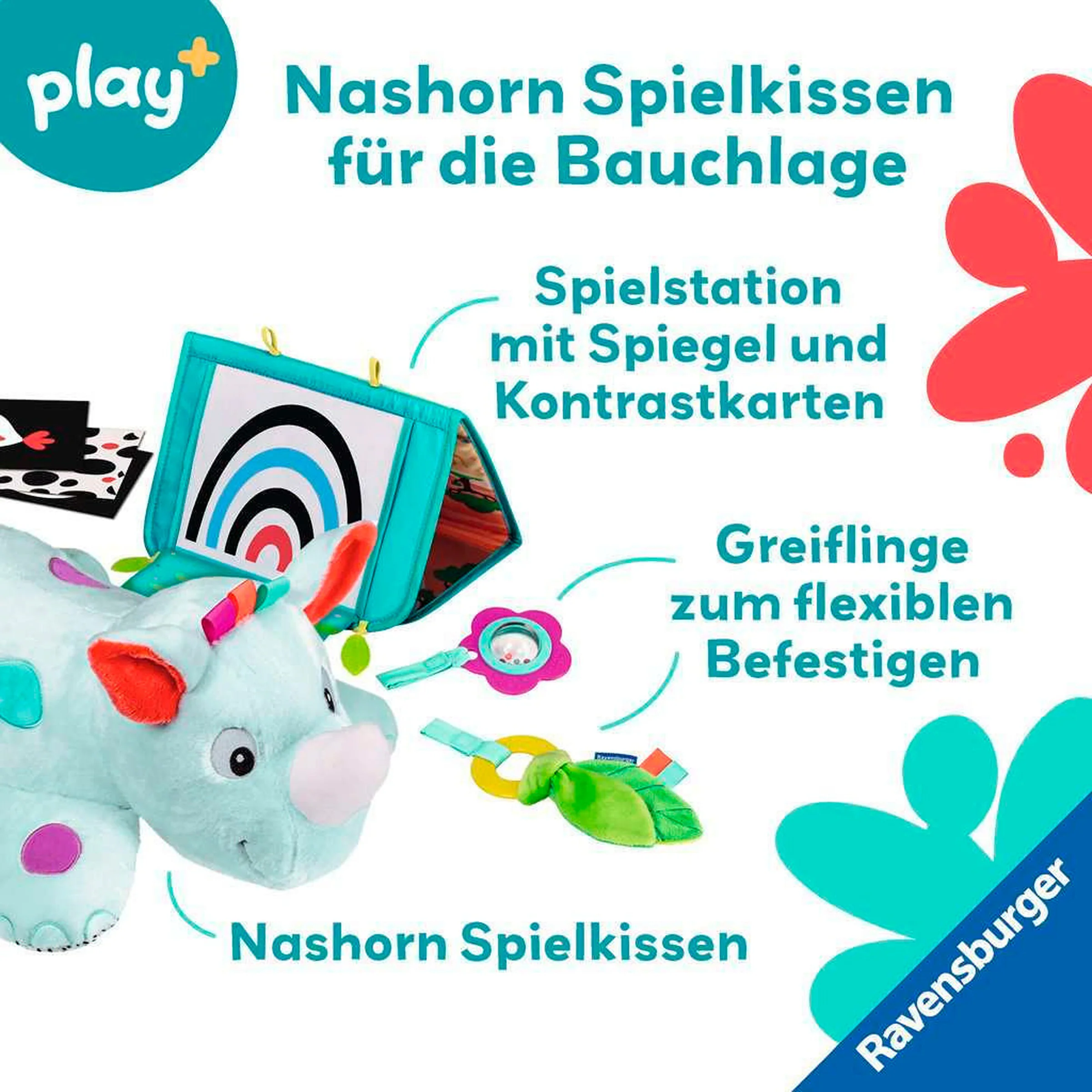 Ravensburger Nashorn Spielkissen (für die Bauchlage)