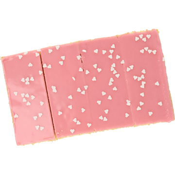 Jumbo - Roze Tompouce met Hartjesdecoratie - 4 Stuks